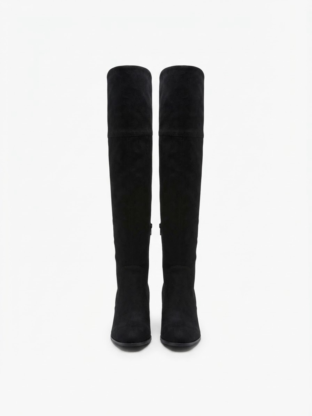 Over-the-Knee Black Suede Boots - Elegant Women's Footwear